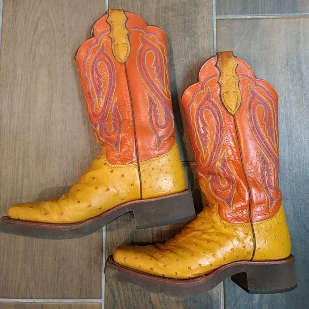Justin boots full quill ostrich